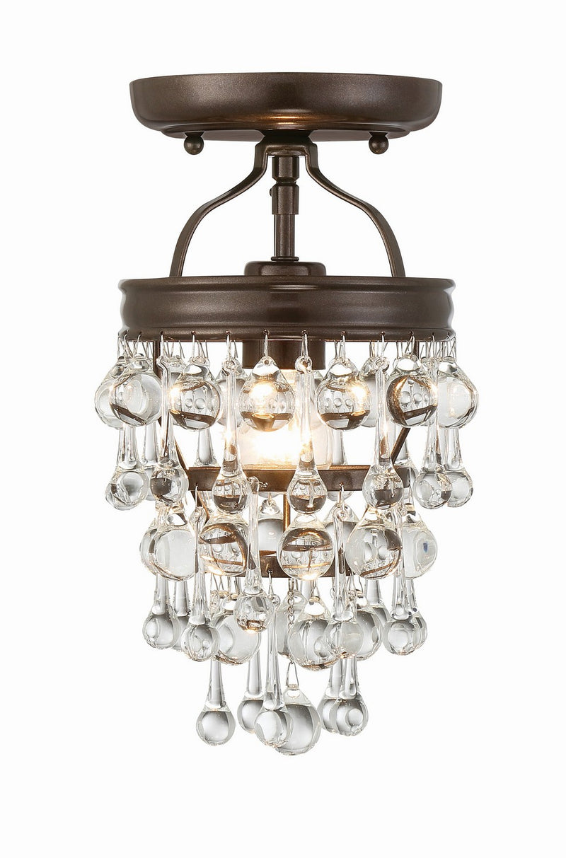 Crystorama 131-VZ_CEILING One Light Semi Flush Mount, Vibrant Bronze