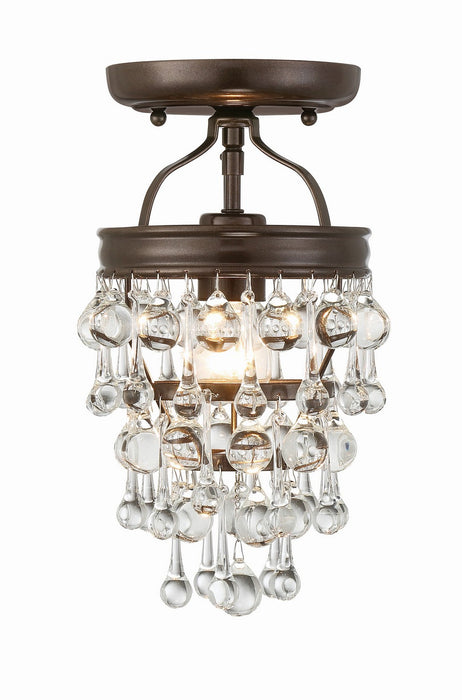 Crystorama 131-VZ_CEILING One Light Semi Flush Mount, Vibrant Bronze