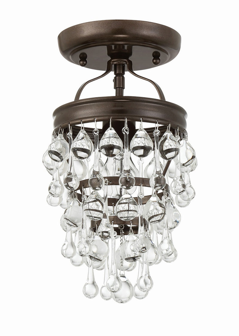 Crystorama 131-VZ_CEILING One Light Semi Flush Mount, Vibrant Bronze