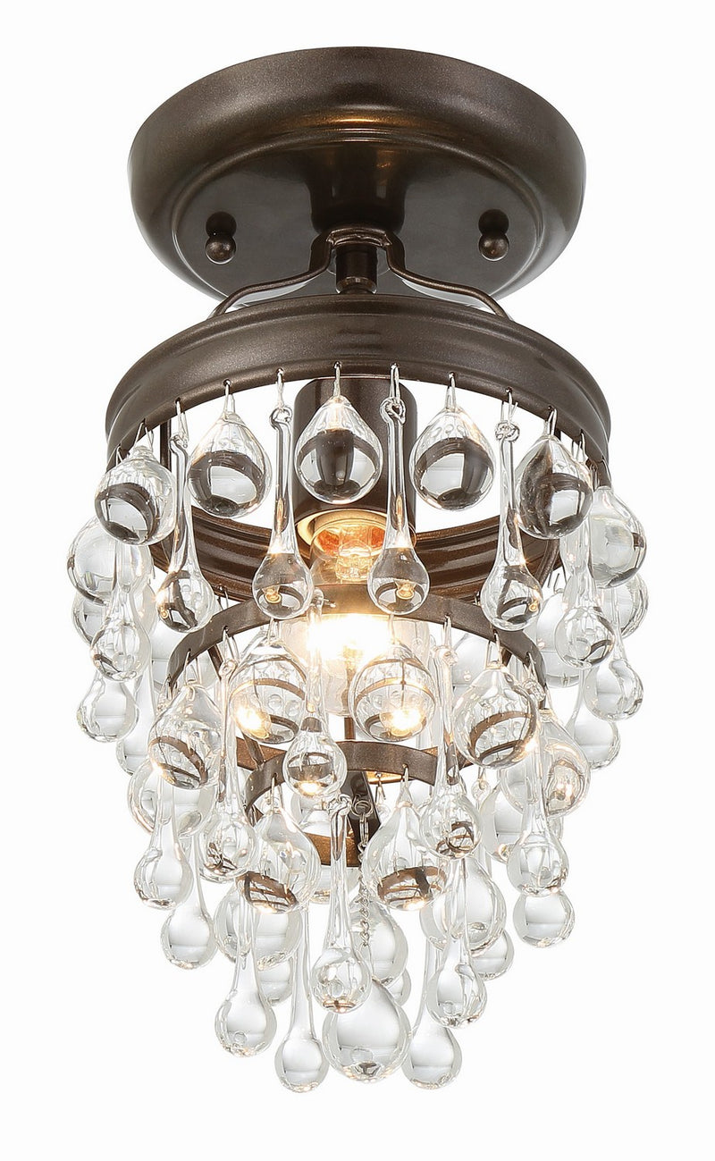 Crystorama 131-VZ_CEILING One Light Semi Flush Mount, Vibrant Bronze