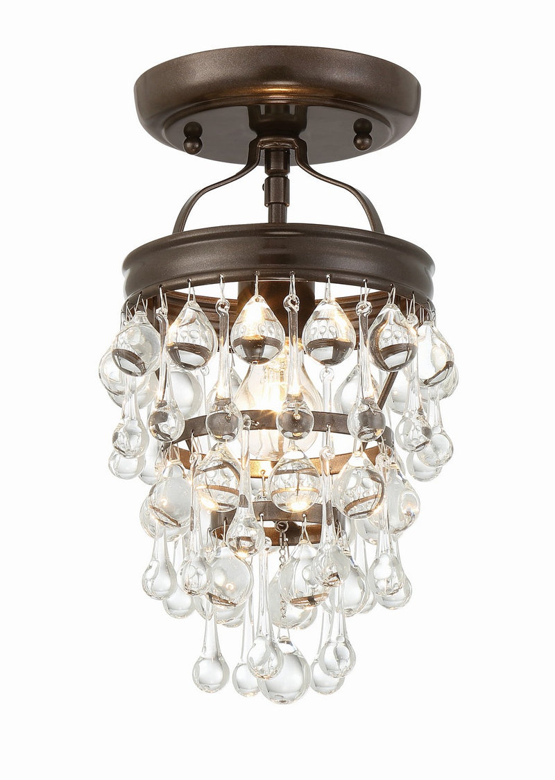 Crystorama 131-VZ_CEILING One Light Semi Flush Mount, Vibrant Bronze