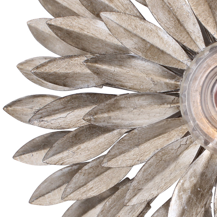 Crystorama 500-SA One Light Flush Mount, Antique Silver