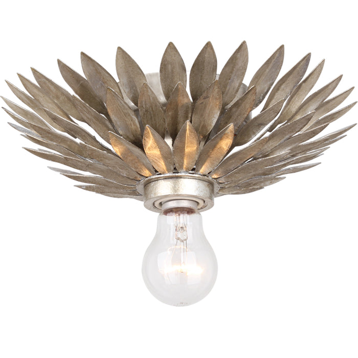 Crystorama 500-SA_CEILING One Light Flush Mount, Antique Silver