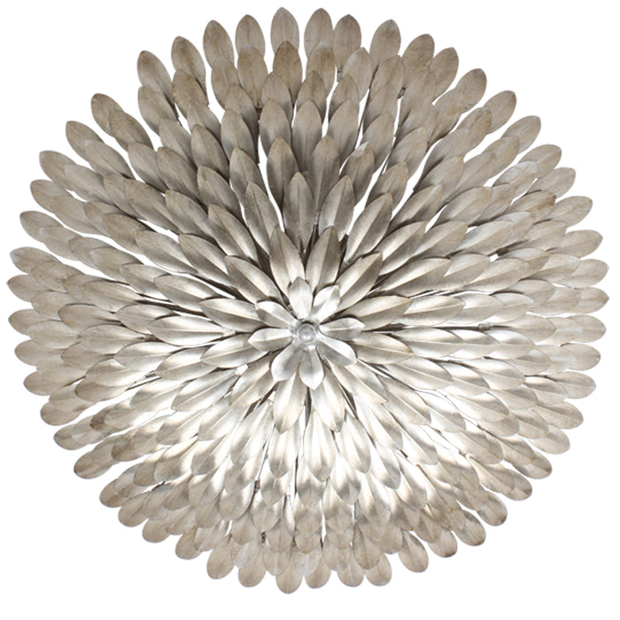 Crystorama 507-SA Six Light Flush Mount, Antique Silver