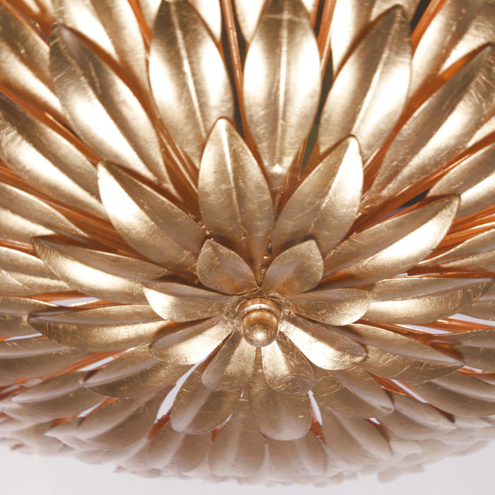 Crystorama 517-GA_CEILING Six Light Semi Flush Mount, Antique Gold