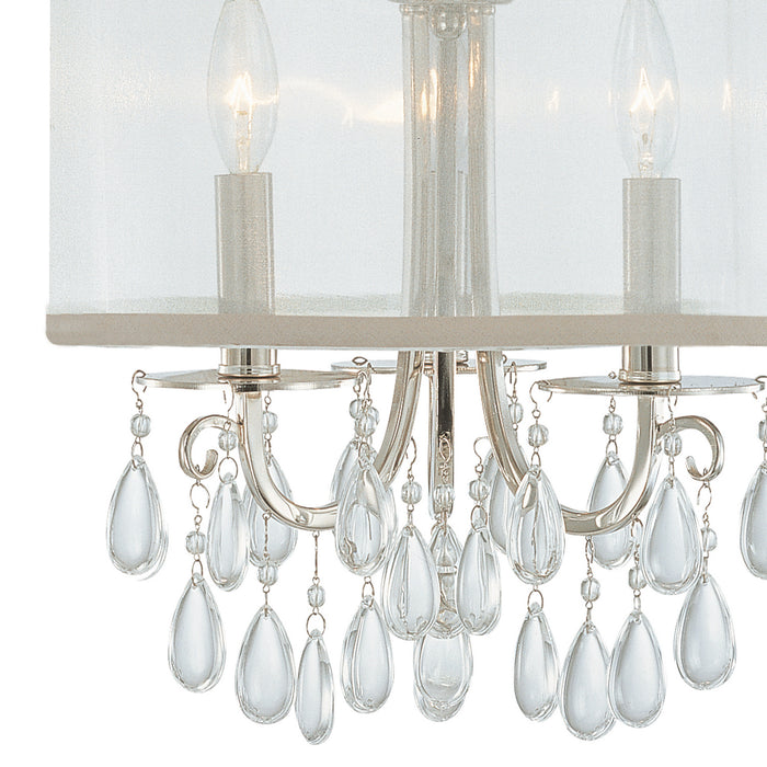 Crystorama 5623-CH_CEILING Three Light Semi Flush Mount, Polished Chrome