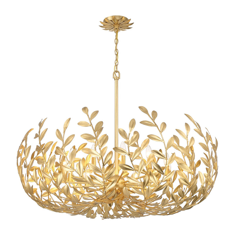 Crystorama 569-GA 12 Light Chandelier, Antique Gold