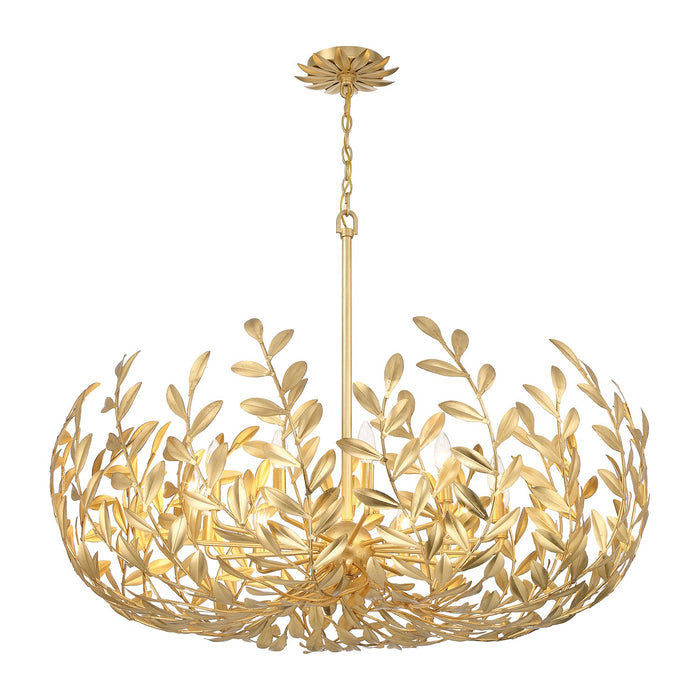 Crystorama 569-GA 12 Light Chandelier, Antique Gold