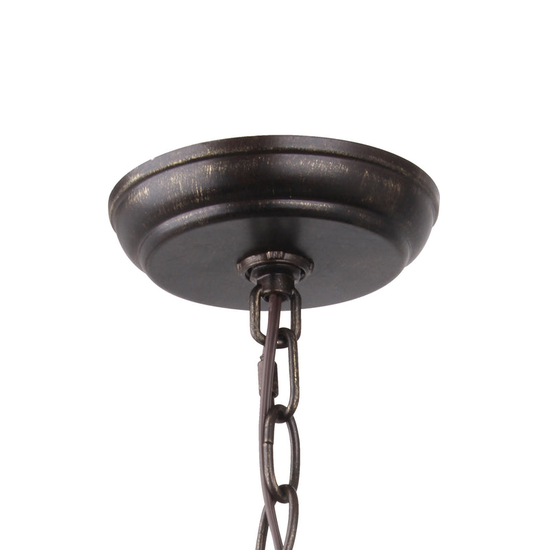 Crystorama 580-EB-GA One Light Mini Chandelier, English Bronze + Antique Gold