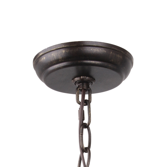 Crystorama 580-EB-GA One Light Mini Chandelier, English Bronze + Antique Gold