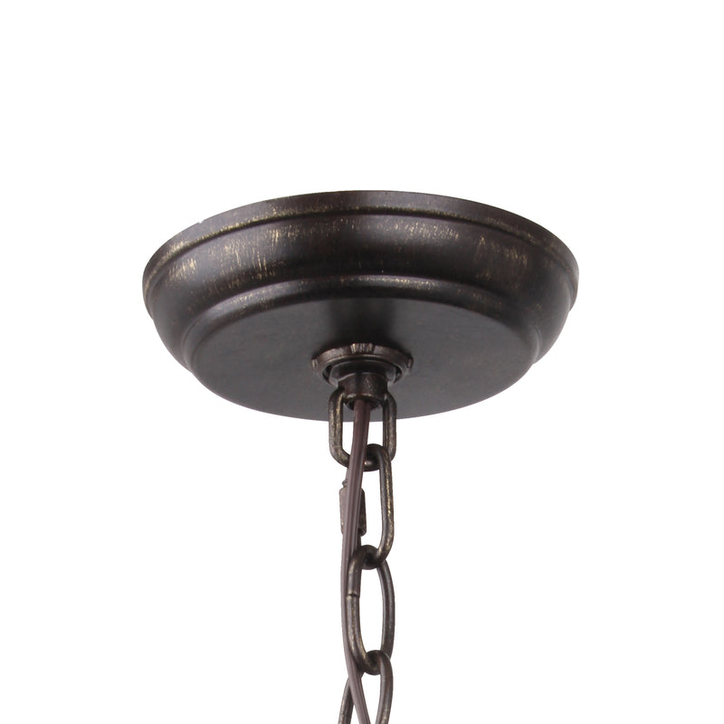 Crystorama 584-EB-GA Four Light Mini Chandelier, English Bronze + Antique Gold