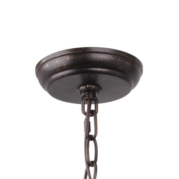 Crystorama 584-EB-GA Four Light Mini Chandelier, English Bronze + Antique Gold