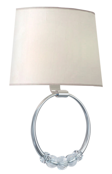 Crystorama 8001-PN Two Light Wall Sconce, Polished Nickel