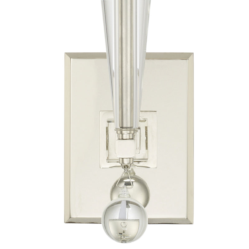 Crystorama 8101-PN One Light Wall Sconce, Polished Nickel