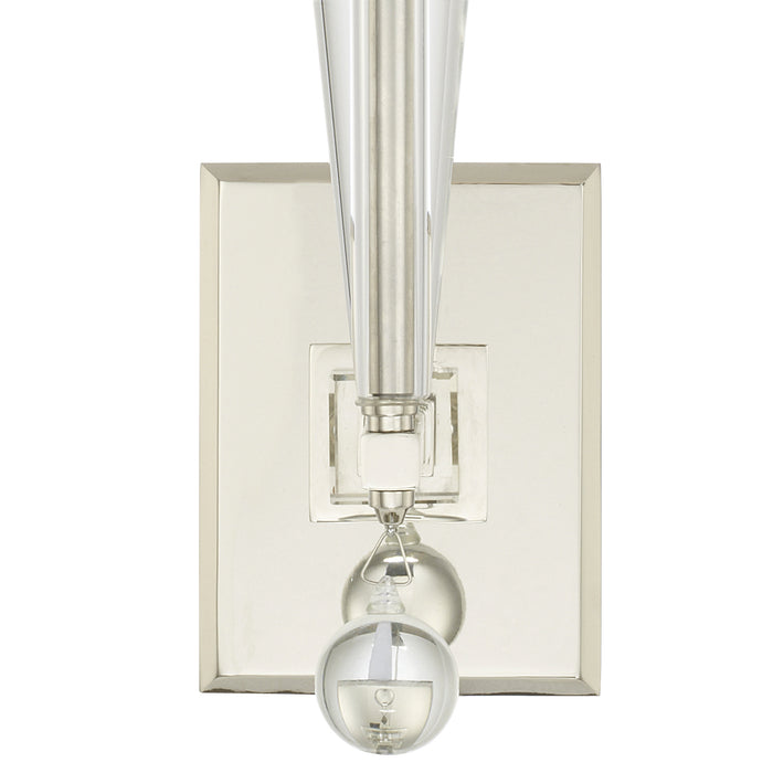 Crystorama 8101-PN One Light Wall Sconce, Polished Nickel