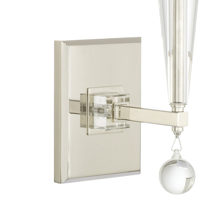 Crystorama 8101-PN One Light Wall Sconce, Polished Nickel