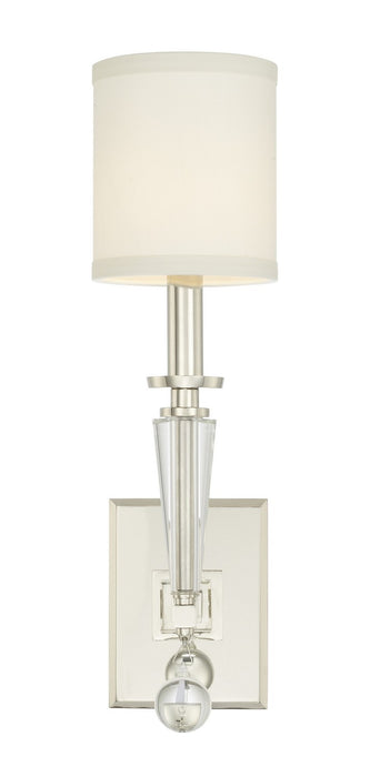 Crystorama 8101-PN One Light Wall Sconce, Polished Nickel