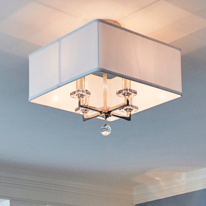 Crystorama 8105-PN_CEILING Four Light Semi Flush Mount, Polished Nickel
