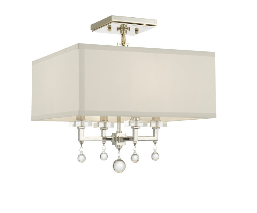 Crystorama 8105-PN_CEILING Four Light Semi Flush Mount, Polished Nickel
