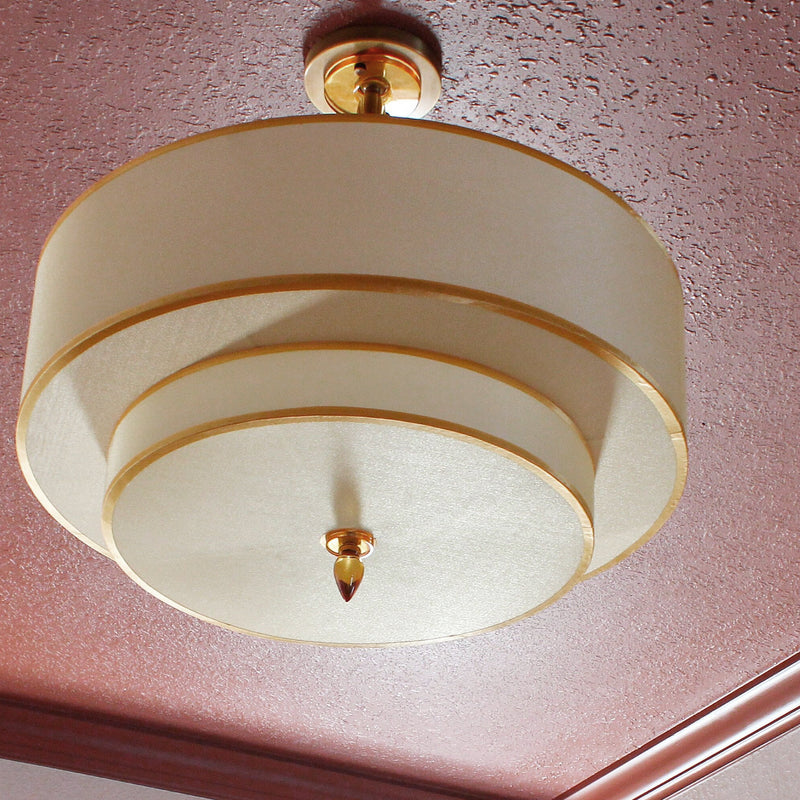 Crystorama 9507-AB_CEILING Five Light Semi Flush Mount, Antique Brass
