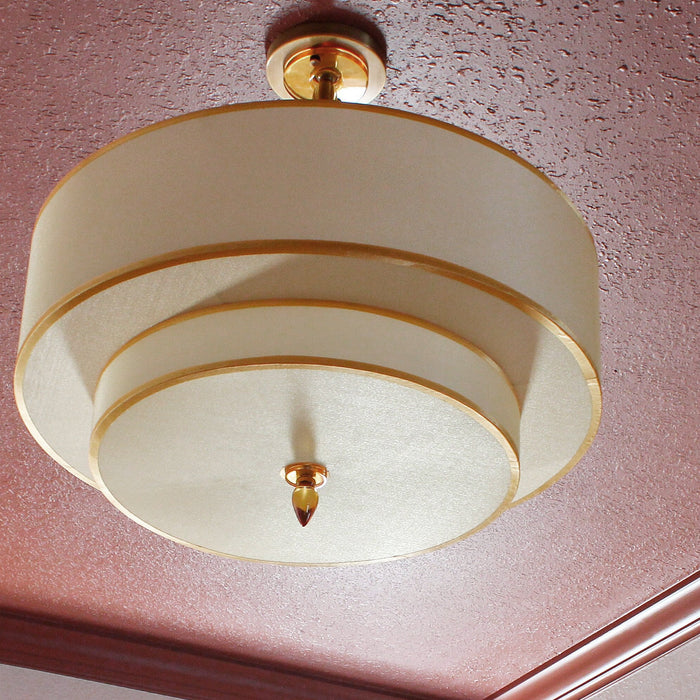 Crystorama 9507-AB_CEILING Five Light Semi Flush Mount, Antique Brass