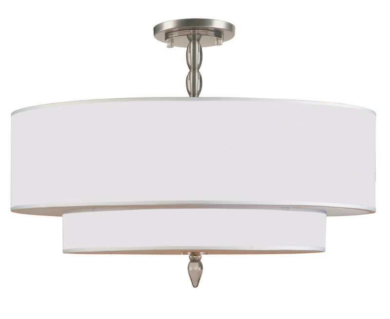 Crystorama 9507-SN_CEILING Five Light Semi Flush Mount, Satin Nickel