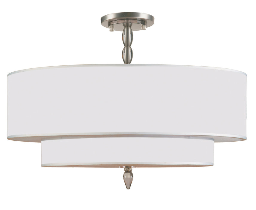 Crystorama 9507-SN_CEILING Five Light Semi Flush Mount, Satin Nickel