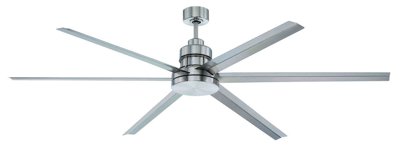 Craftmade MND72BNK6 72"Ceiling Fan, Brushed Polished Nickel
