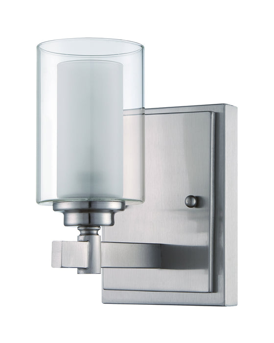 Craftmade 16705BNK1 One Light Wall Sconce, Brushed Polished Nickel