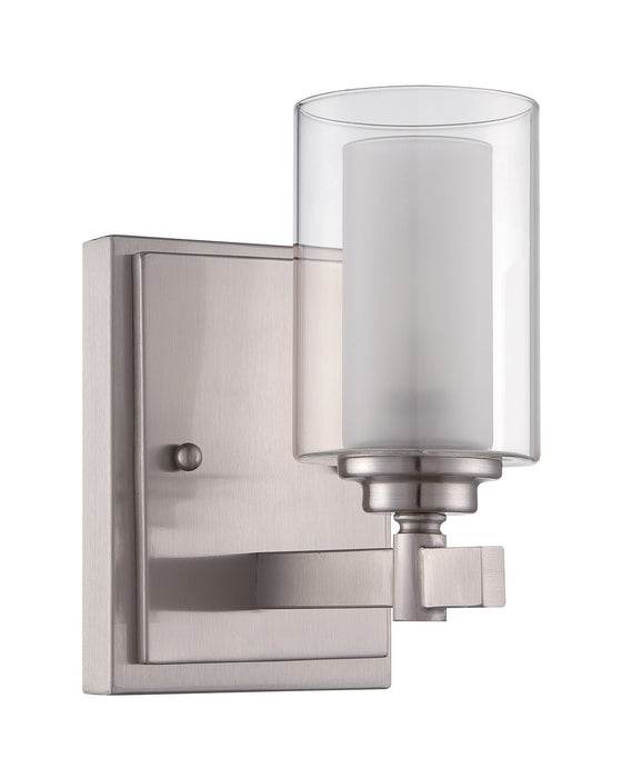 Craftmade 16705BNK1 One Light Wall Sconce, Brushed Polished Nickel