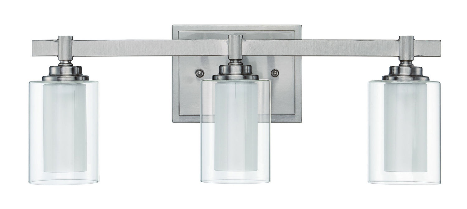 Craftmade 16720BNK3 Three Light Vanity, Brushed Polished Nickel