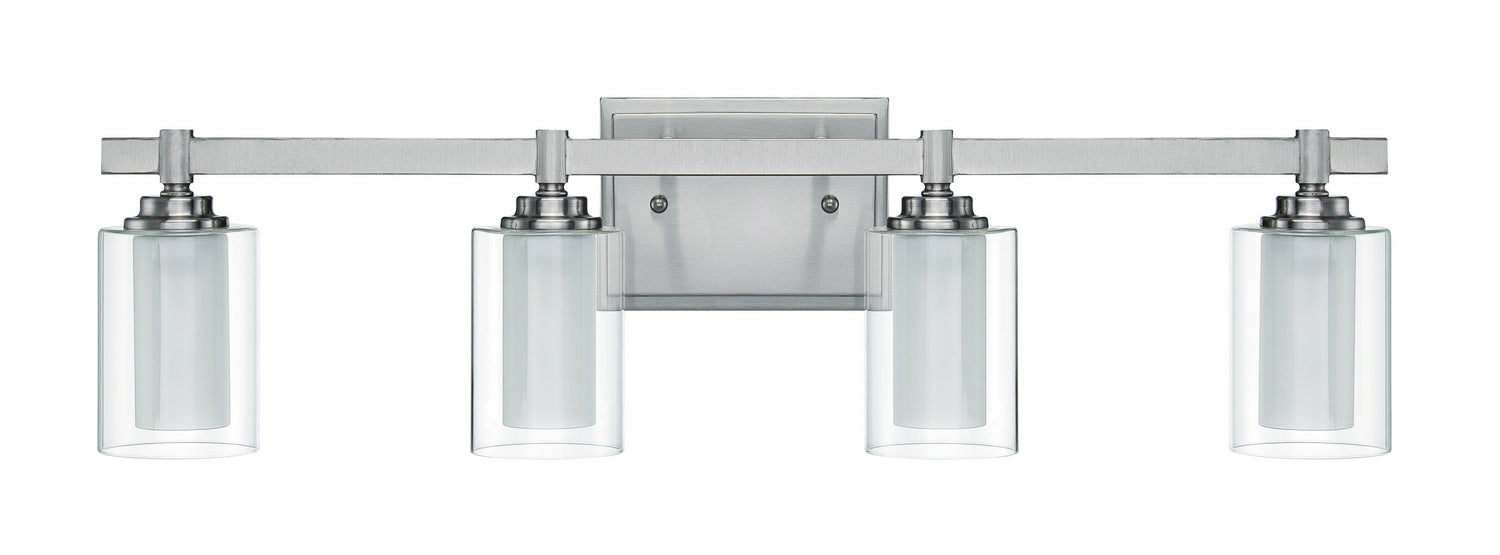 Craftmade 16727BNK4 Four Light Vanity, Brushed Polished Nickel