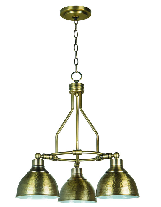 Craftmade 35923-LB Three Light Chandelier, Legacy Brass