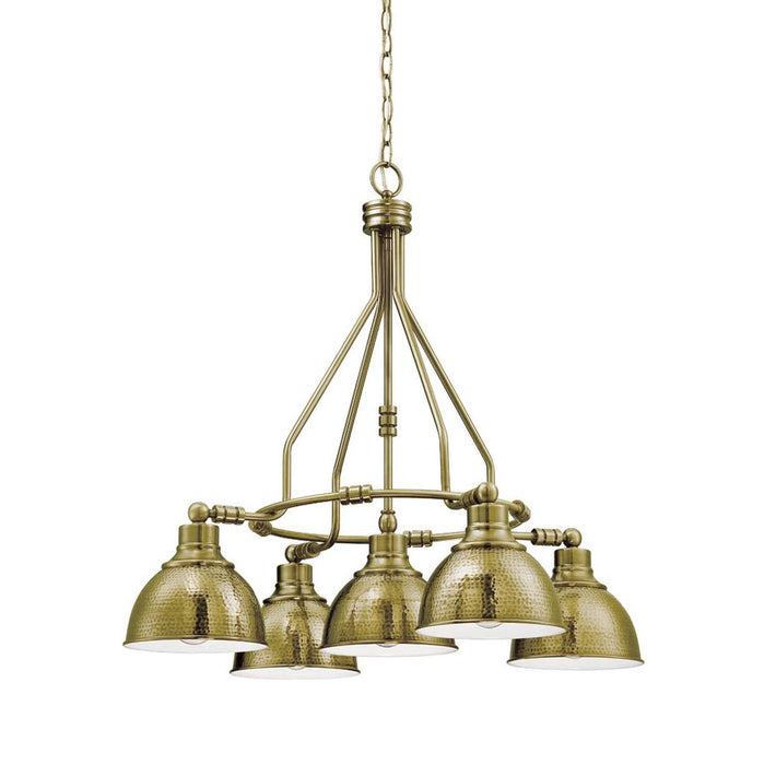 Craftmade 35925-LB Five Light Chandelier, Legacy Brass