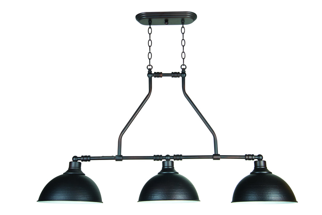 Craftmade 35973-ABZ Three Light Island Chandelier, Aged Bronze Brushed
