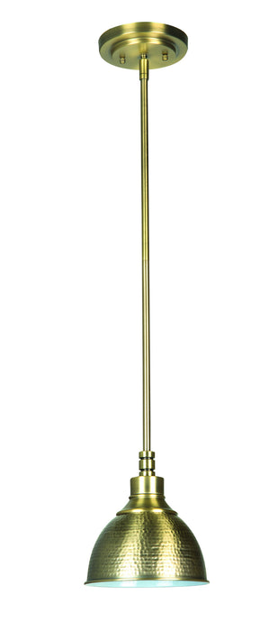Craftmade 35991-LB One Light Mini Pendant, Legacy Brass