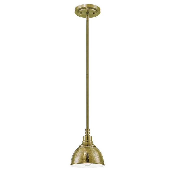 Craftmade 35991-LB One Light Mini Pendant, Legacy Brass