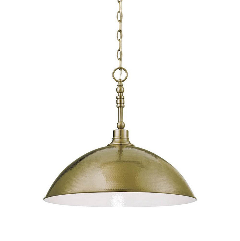 Craftmade 35993-LB One Light Pendant, Legacy Brass
