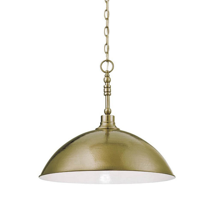 Craftmade 35993-LB One Light Pendant, Legacy Brass