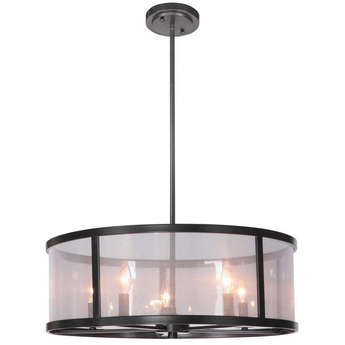 Craftmade 36795-MBK Five Light Pendant, Matte Black