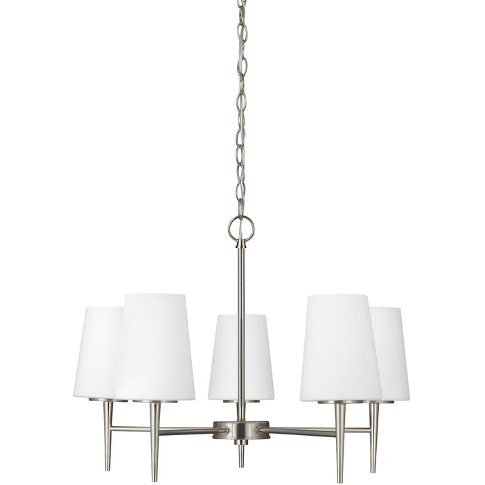 Generation Lighting 3140405-962 Five Light Chandelier, Brushed Nickel