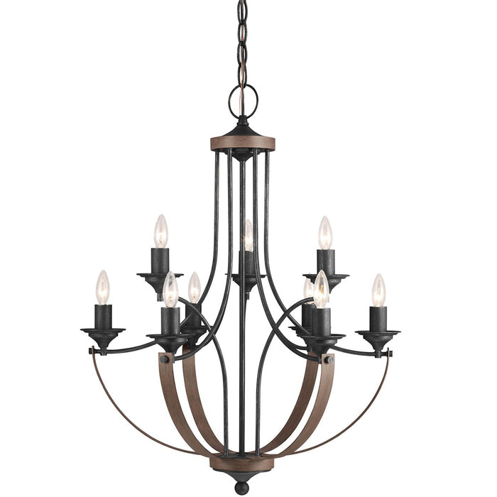 Generation Lighting 3280409-846 Nine Light Chandelier, Stardust