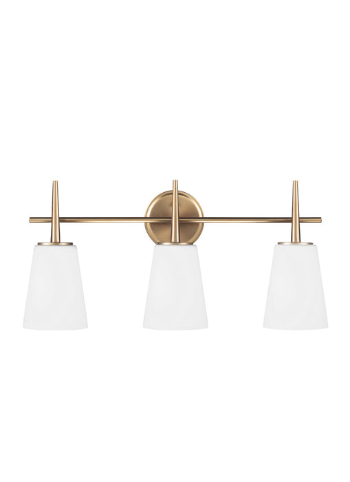 Generation Lighting 4440403-848 Three Light Wall / Bath, Satin Brass