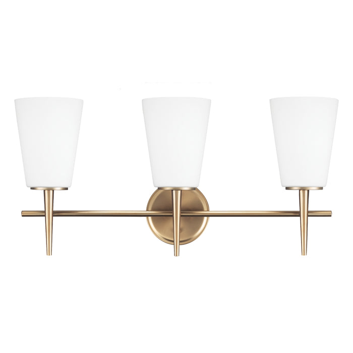 Generation Lighting 4440403-848 Three Light Wall / Bath, Satin Brass