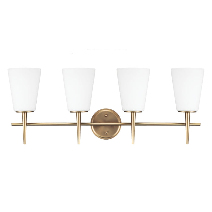 Generation Lighting 4440404-848 Four Light Wall / Bath, Satin Brass