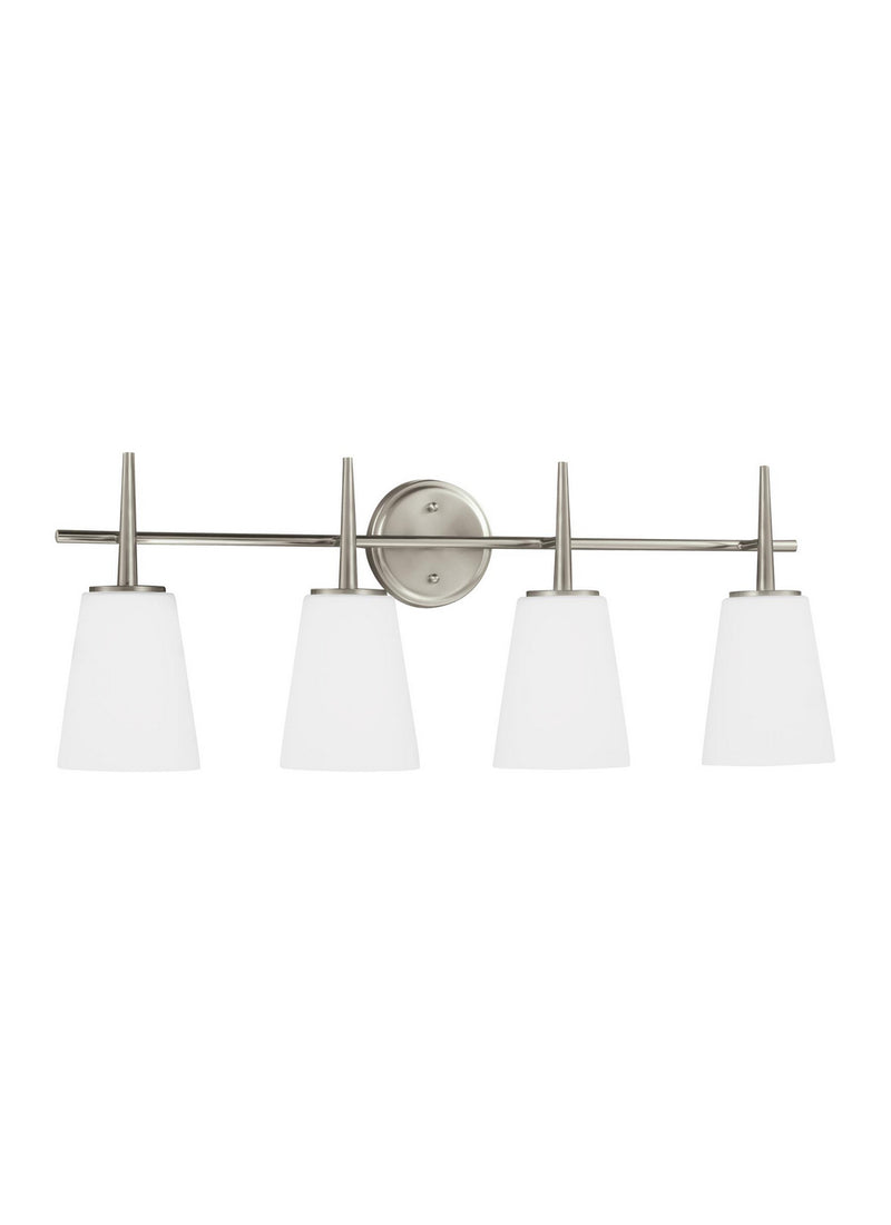 Generation Lighting 4440404-962 Four Light Wall / Bath, Brushed Nickel