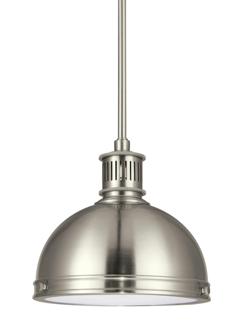 Generation Lighting 65085-962 One Light Pendant, Brushed Nickel