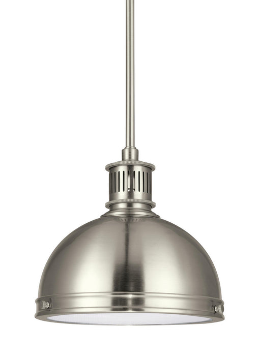 Generation Lighting 65085-962 One Light Pendant, Brushed Nickel