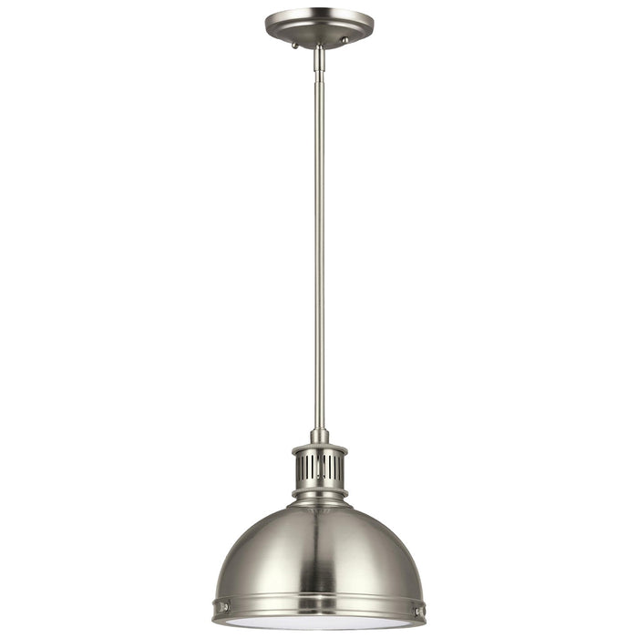Generation Lighting 65085-962 One Light Pendant, Brushed Nickel