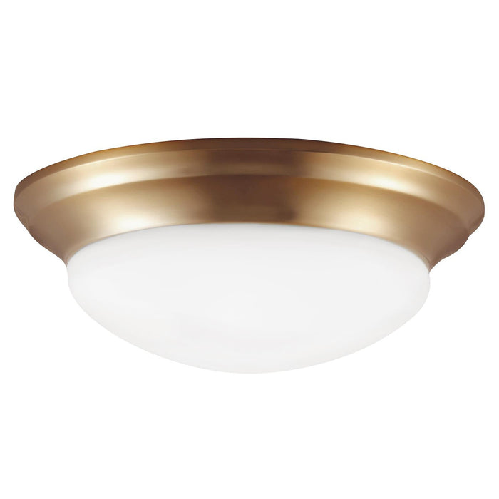 Generation Lighting 75436-848 Three Light Flush Mount, Satin Brass
